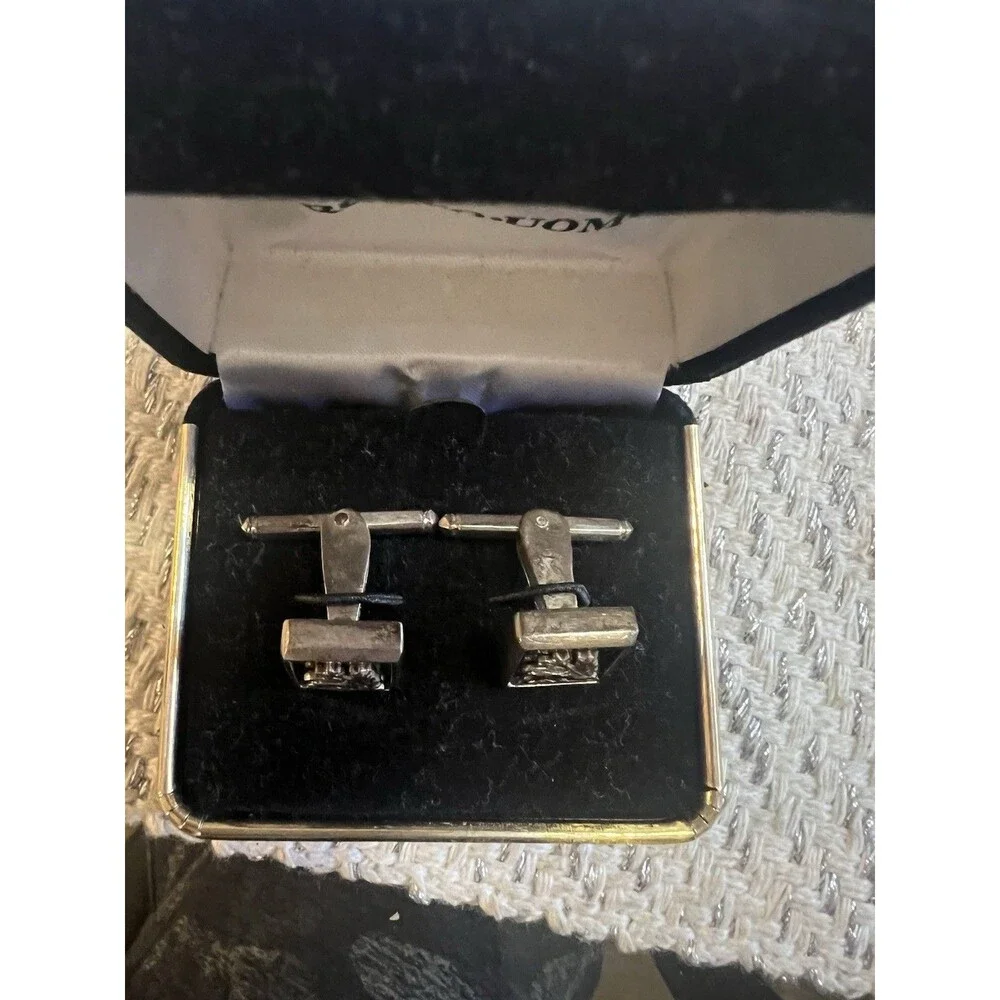Vintage Men’s Pronto Uomo Lion Of Judah Cufflinks Silver Tone